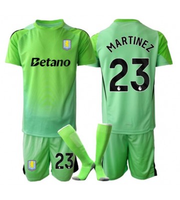 Aston Villa Emiliano Martinez #23 Goalkeeper Replica Away Stadium Kit for Kids 2025-26 Short Sleeve (+ pants)
